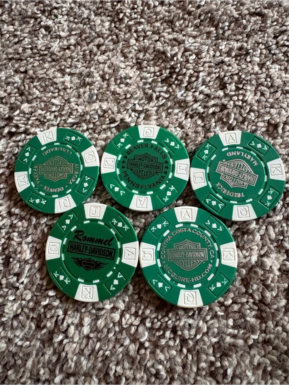 Harley Davidson poker chips